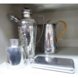 Silver plated ware: to include an Alexander Clark Company Wellbeck Plate cocktail jug;