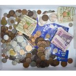 Uncollated coins and banknotes: to include Victorian pennies OS6