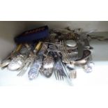Silver plated cutlery and flatware: to include a toasting fork,