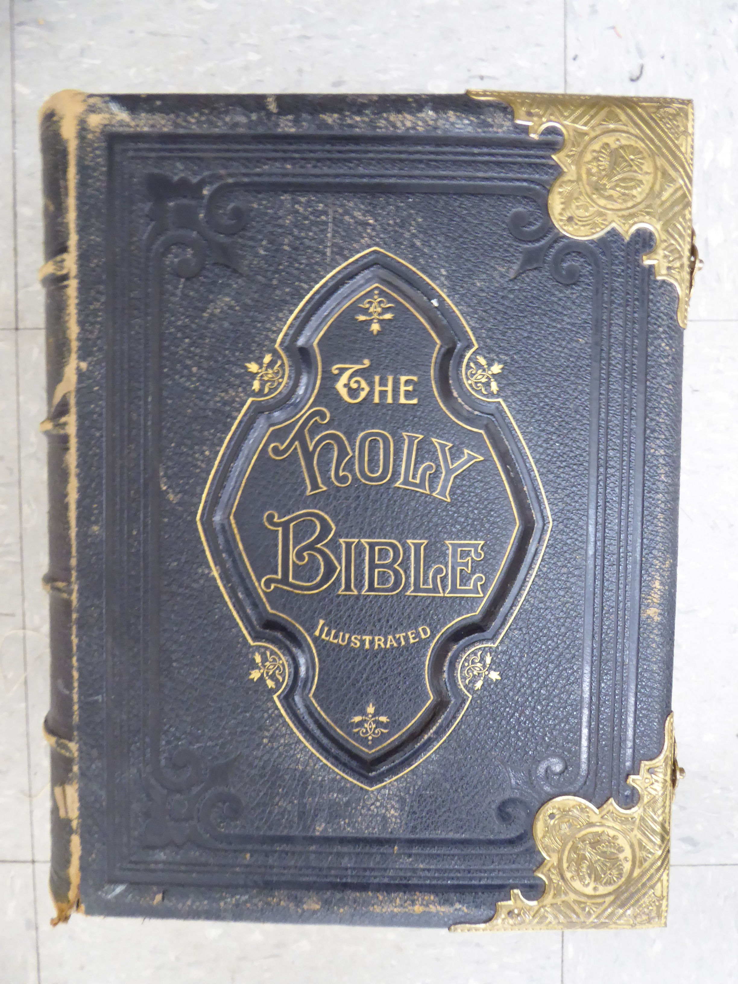 A late Victorian family Bible, incorporating a commentary by Matthew Henreys, published in 1878,