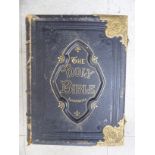 A late Victorian family Bible, incorporating a commentary by Matthew Henreys, published in 1878,