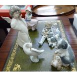 Three Lladro porcelain items, viz.