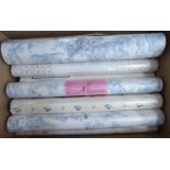Laura Ashley and other rolls of decorative wallpaper: to include Toile pattern examples BSR