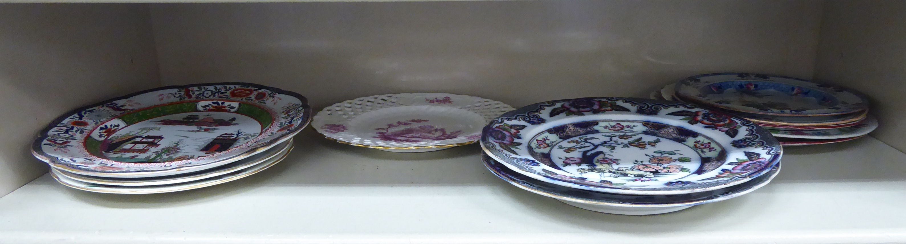 19th and early 20thC china plates: to include Mason's Patent Ironstone,
