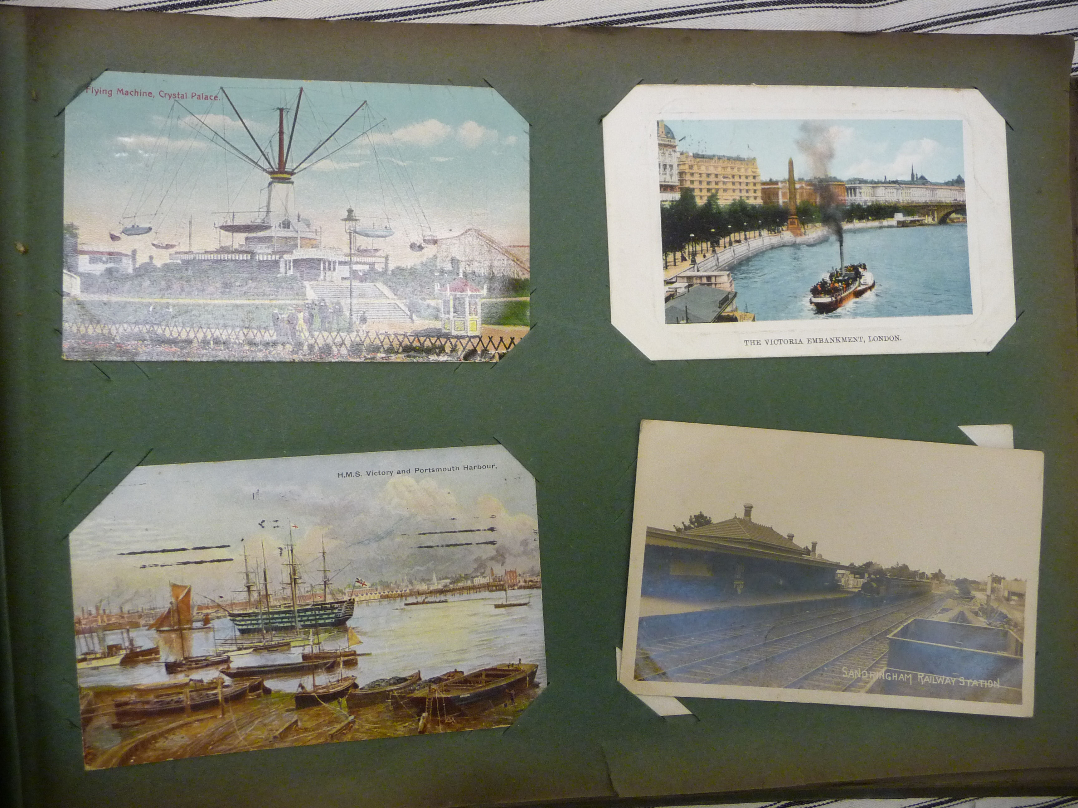 An uncollated early 20thC postcard album, containing seaside, - Image 4 of 5