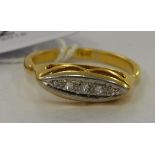 An 18ct gold ring,