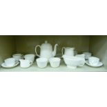 Minton china White Fife pattern teaware OS4