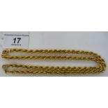 A 9ct gold ropetwist design necklace 11