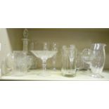Domestic glassware: to include a set of four wine flutes,