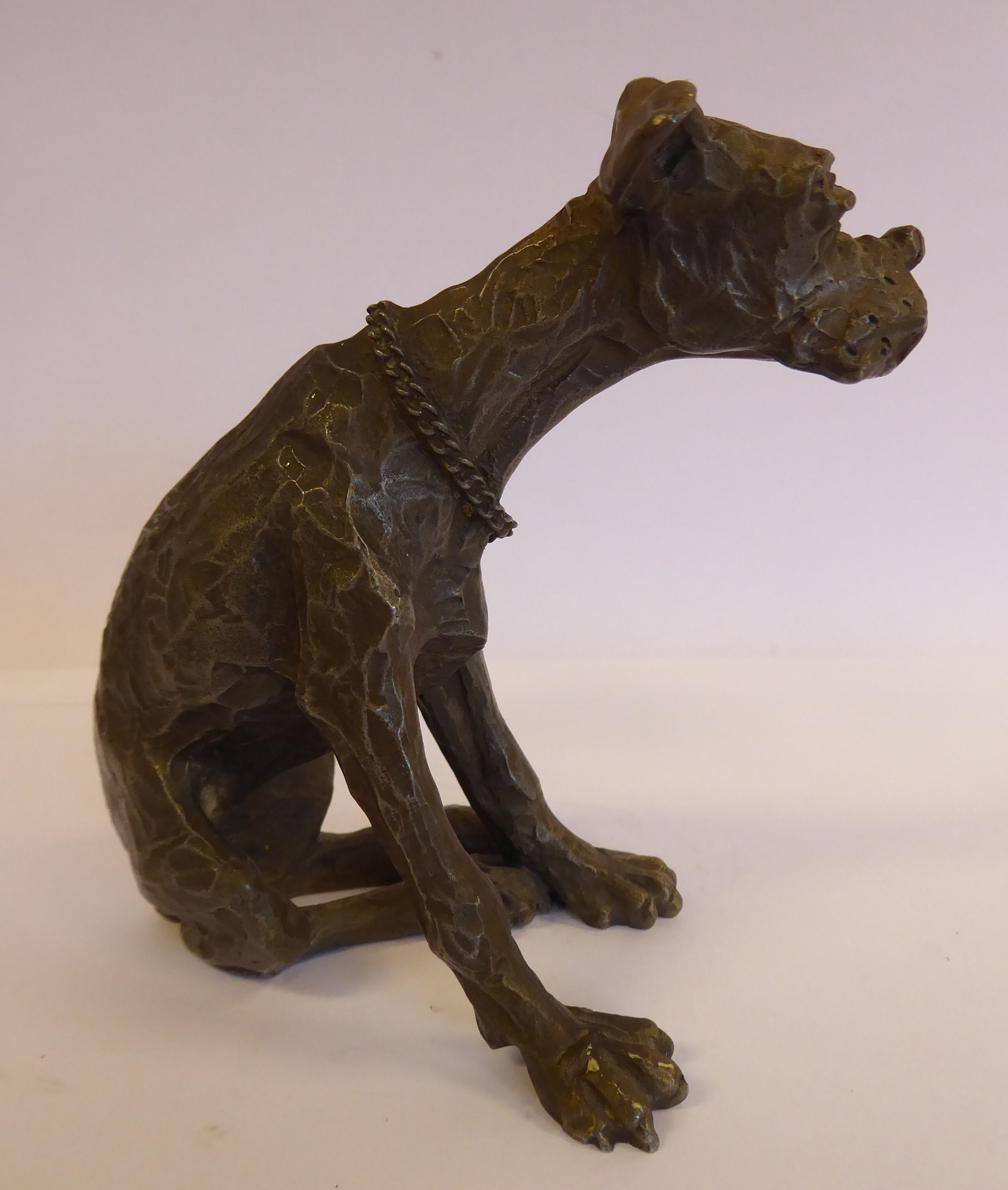 Philip Kraczkowski - a Hudson pewter model of a seated, whimsical Great Dane 4. - Image 3 of 7