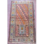 A 19thC Turkish prayer rug, decorated with stars,