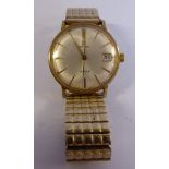 A 1960s Omega De Ville gold plated cased wristwatch, the movement with sweeping seconds,