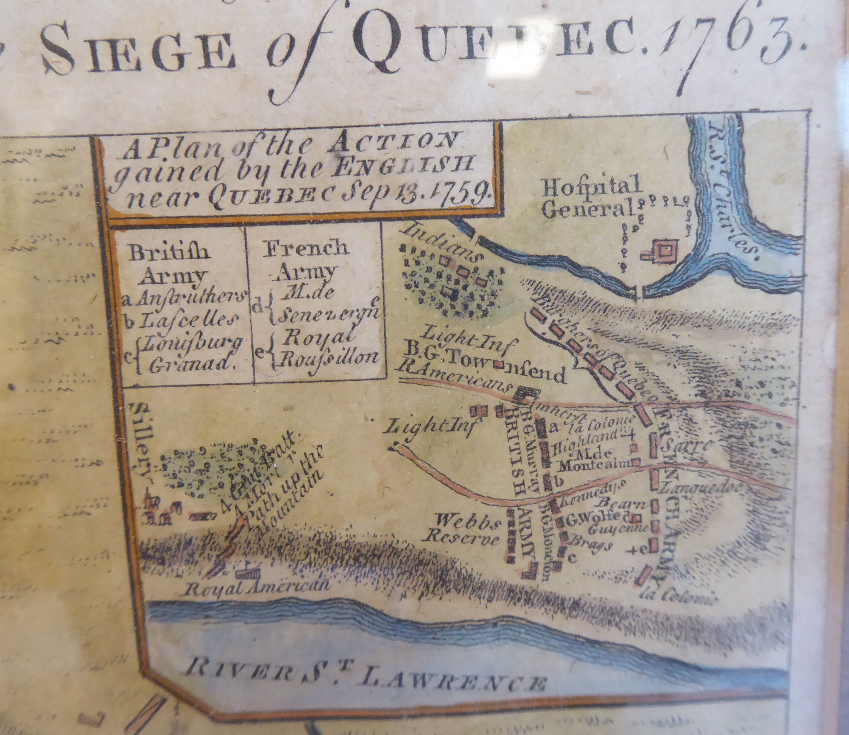 A late 18thC coloured map 'A view and accurate plan of the River St. - Image 3 of 3