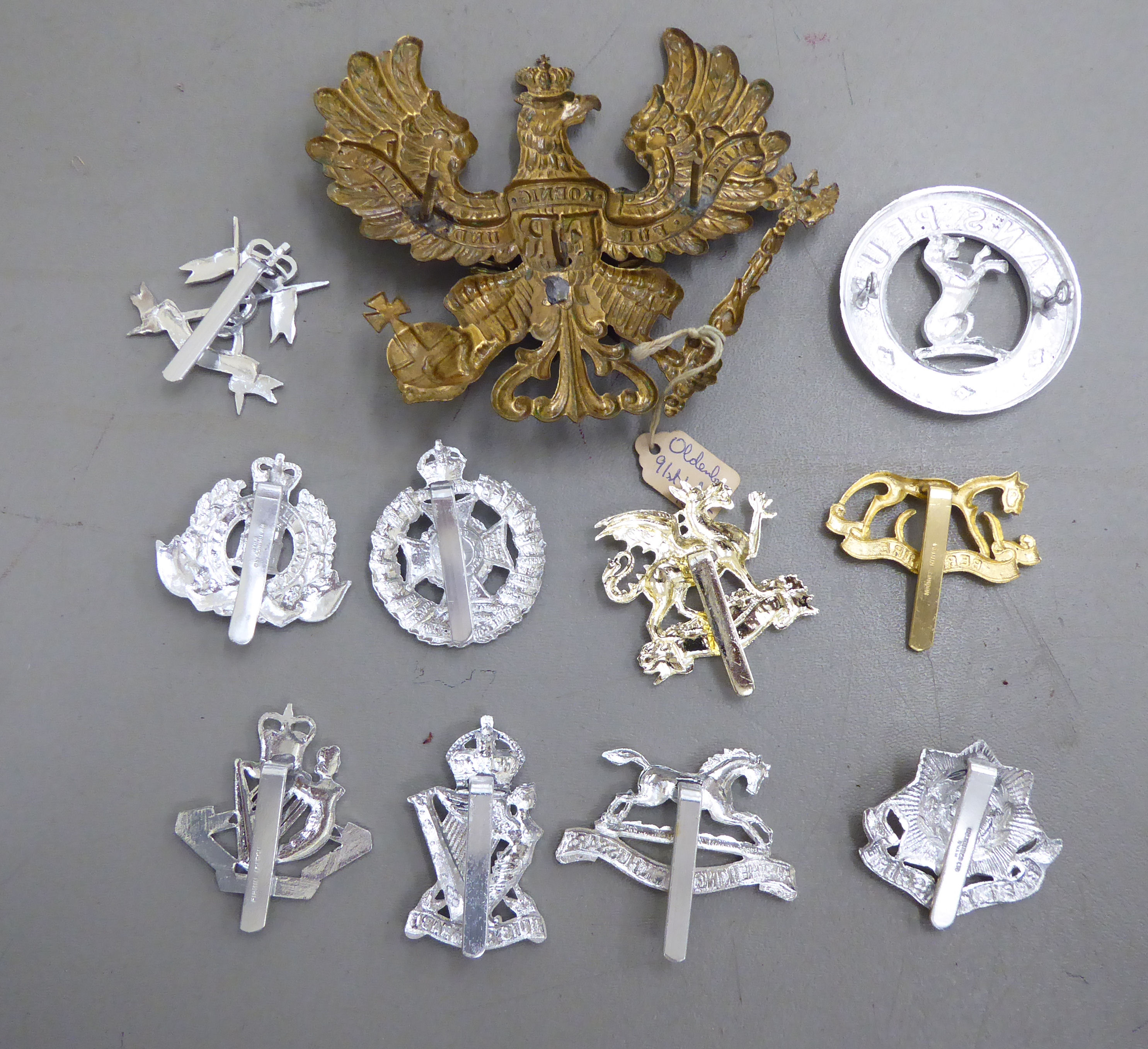 Sixteen Staybright regimental badges, some copies: to include Scottish, - Image 4 of 5