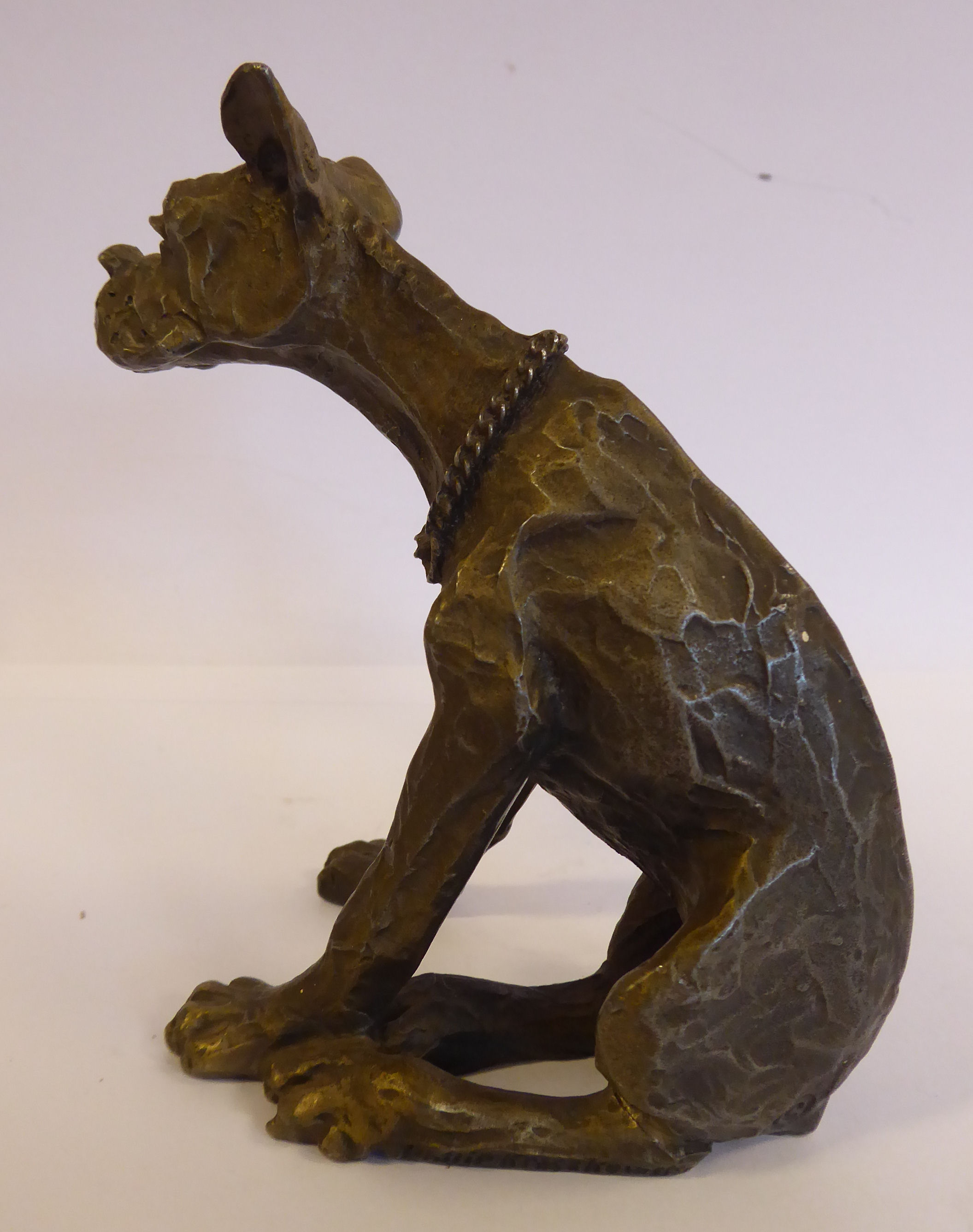 Philip Kraczkowski - a Hudson pewter model of a seated, whimsical Great Dane 4. - Image 5 of 7