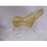 A Linea Arianna Murano glass model, a prancing stallion 9.