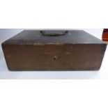 A late Victorian Wickwar tooled hide covered dispatch box with straight sides,