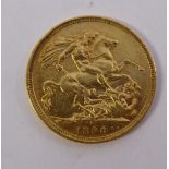 A Victorian sovereign,