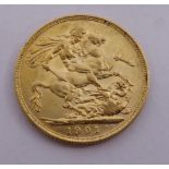 A Victorian sovereign,