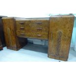 An Epstein Art Deco figured walnut veneered sideboard,