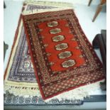 Five similar Turkoman and other rugs,