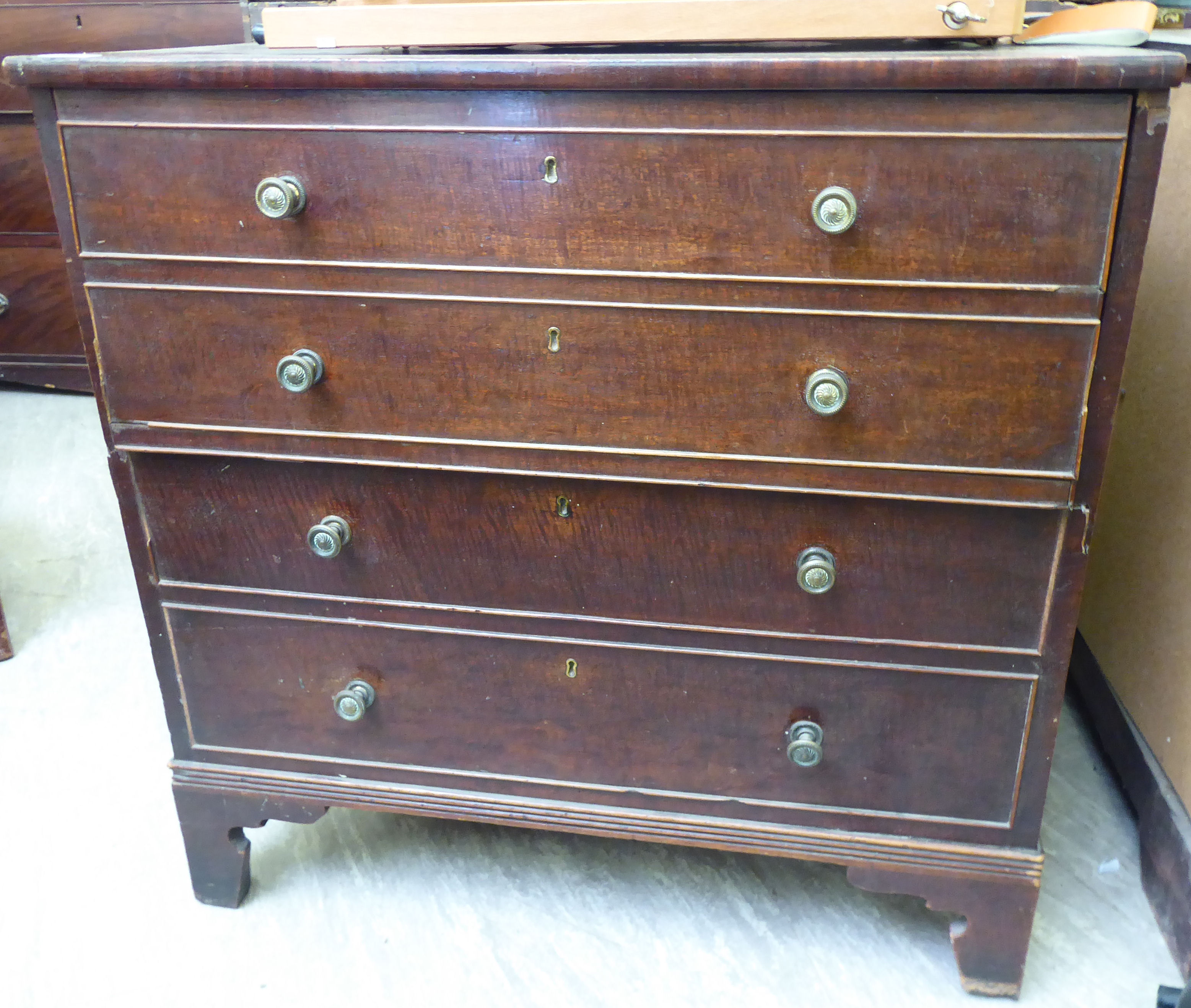 An early 19thC mahogany night commode,