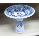 An early 19thC Chinese porcelain stem cup/incense stand,