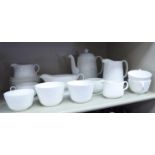 Minton china White Fife pattern teaware OS3