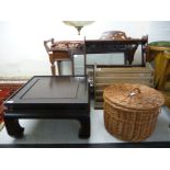 Small furniture: to include a 1930s mahogany framed music stool,