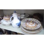 19thC decorative ceramics: to include a Continental porcelain plate,