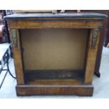 A late Victorian walnut and gilt metal mounted, open front cabinet,