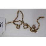 An 'antique' 9ct gold belcher link neckchain 11