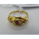 An 'antique' 18ct gold ring,