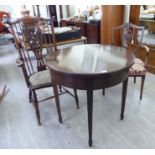Small furniture: to include a 1930s mahogany occasional table, the circular top raised on square,