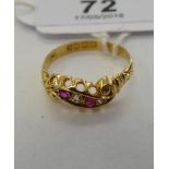 An Edwardian 18ct gold ring,