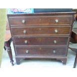 An early 19thC mahogany night commode,