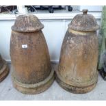 A pair of 'vintage' terracotta rhubarb forcers 27''h F