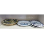 18th & 19thC Dutch and Chinese porcelain and tin glazed earthenware: to include a charger,