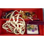 Costume jewellery and items of personal ornament: to include simulated pearl necklaces CS