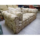 A modern three person Chesterfield style settee,