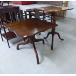 Small furniture: to include a late Victorian mahogany pedestal table,
