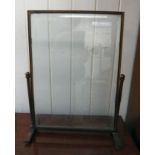 An Edwardian clear, bevelled glass display panel,