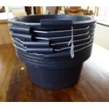 A set of ten horse feeder buckets with swing handles BSR