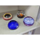 Murano and other clear and coloured glass paperweights various sizes & forms OS10