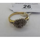 A 9ct gold diamond set,