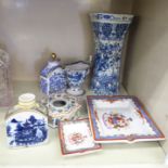 18th & 19thC ceramics: to include a Chinese porcelain sauce boat,