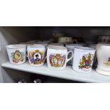 Commemorative ceramics: to include Queen Elizabeth II Silver Jubilee china mugs OS1
