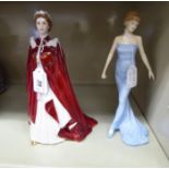 A Royal Worcester china figure 'In Celebration of the Queen's 80th Birthday' 2006 9''h;