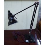 A 'vintage' black painted metal anglepoise lamp CA