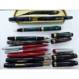 Pens: to include a Conway Stewart propelling pencil and matching fountain pen,